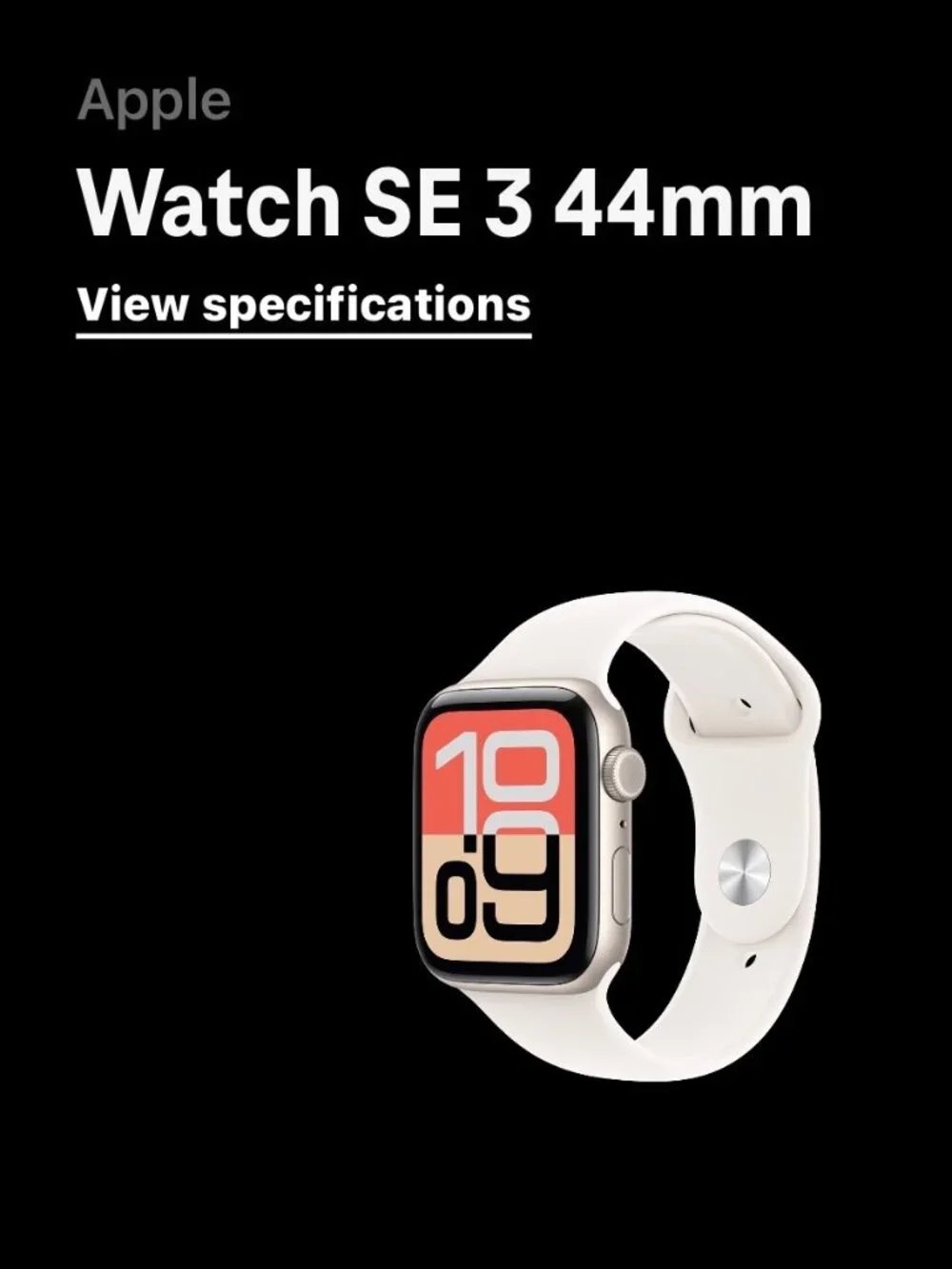 Apple Watch SE 3 44mm GPS + Cellular Aluminum Starlight